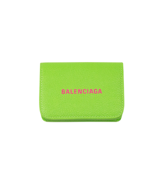 Balenciaga Green & Fuschsia Cash Mini Wallet