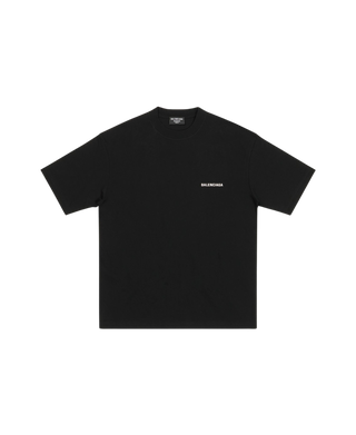 Balenciaga Black Logo Cotton T-Shirt